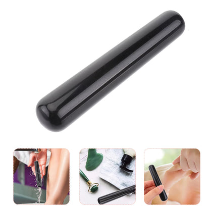 Black Acupuncture Stick Massage Tool Massaging Horn Trigger Point Massager Foot Massager Obsidian Therapy Treatment Stick Muscle